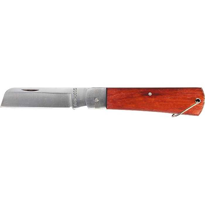 Нож складной, 200 мм, прямое лезвие, деревянная ручка Sparta Ножи строительные фото, изображение