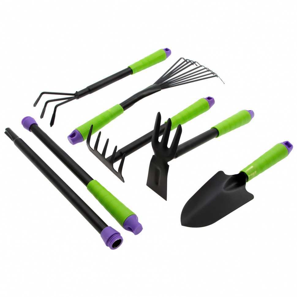 Набор садового инструмента, пластиковые рукоятки, 7 предметов, Connect, Palisad Наборы мелкого садового инструмента фото, изображение