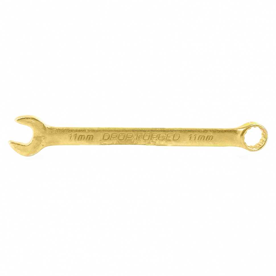 Ключ комбинированный, 11 мм, желтый цинк Сибртех Ключи комбинированные фото, изображение