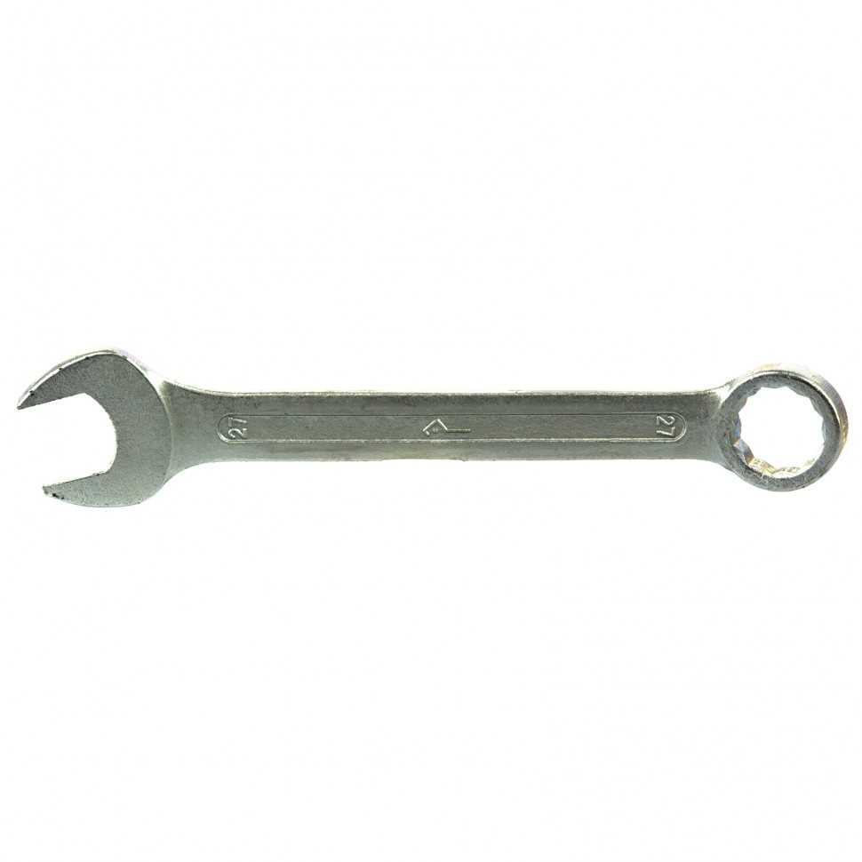 Ключ комбинированный, 27 мм, оцинкованный (КЗСМИ) Россия Ключи комбинированные фото, изображение