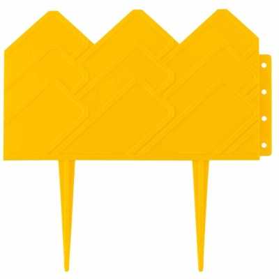 Бордюр "Кантри", 14 х 310 см, желтый, Россия, Palisad Бордюры садовые фото, изображение