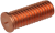 Резьбовая приварная шпилька омедненная сталь М8 х 20 (1000шт) Материалы для Конденсаторных установок фото, изображение