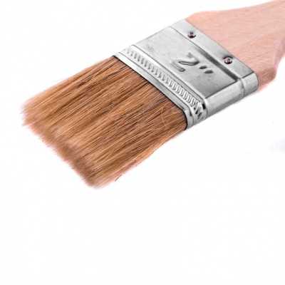 Кисть плоская "Стандарт" 2" (50 мм), натуральная щетина, деревянная ручка MTX Кисти плоские фото, изображение