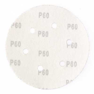 Круг абразивный на ворсовой подложке под "липучку", перфорированный, P 40, 150 мм, 5 шт Matrix Круги абразивные на ворсовой подложке фото, изображение